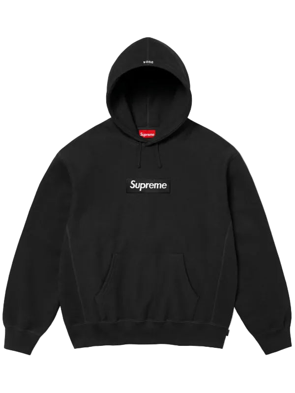 Black Supreme box logo hoodie