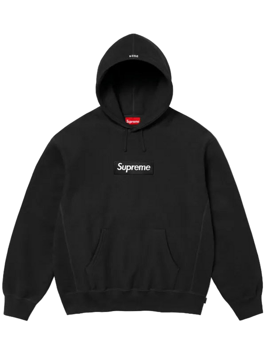 Black Supreme box logo hoodie